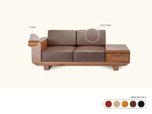 Sofa gỗ óc chó D'Noble 32D