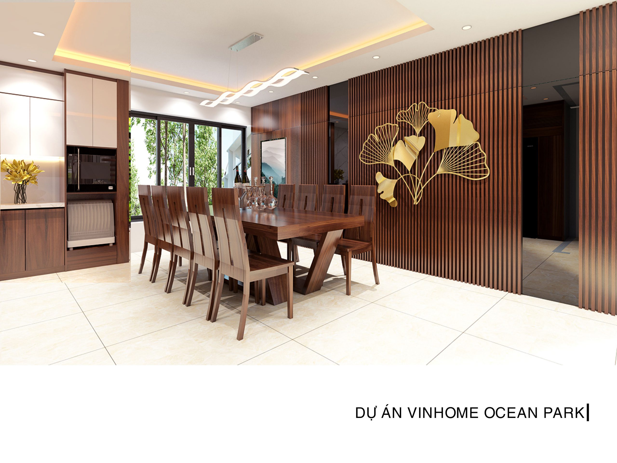 Thiết kế nội thất phòng ăn Vinhomes Ocean Park