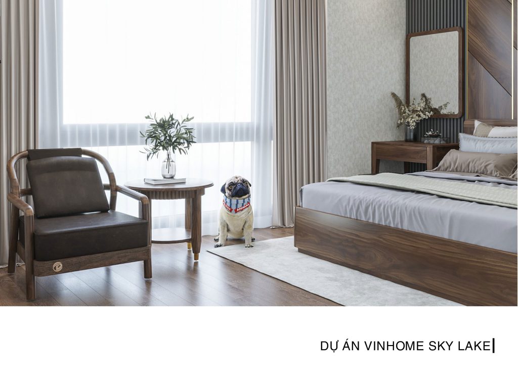 thiết kế nội thất phòng ngủ Vinhome Skylake