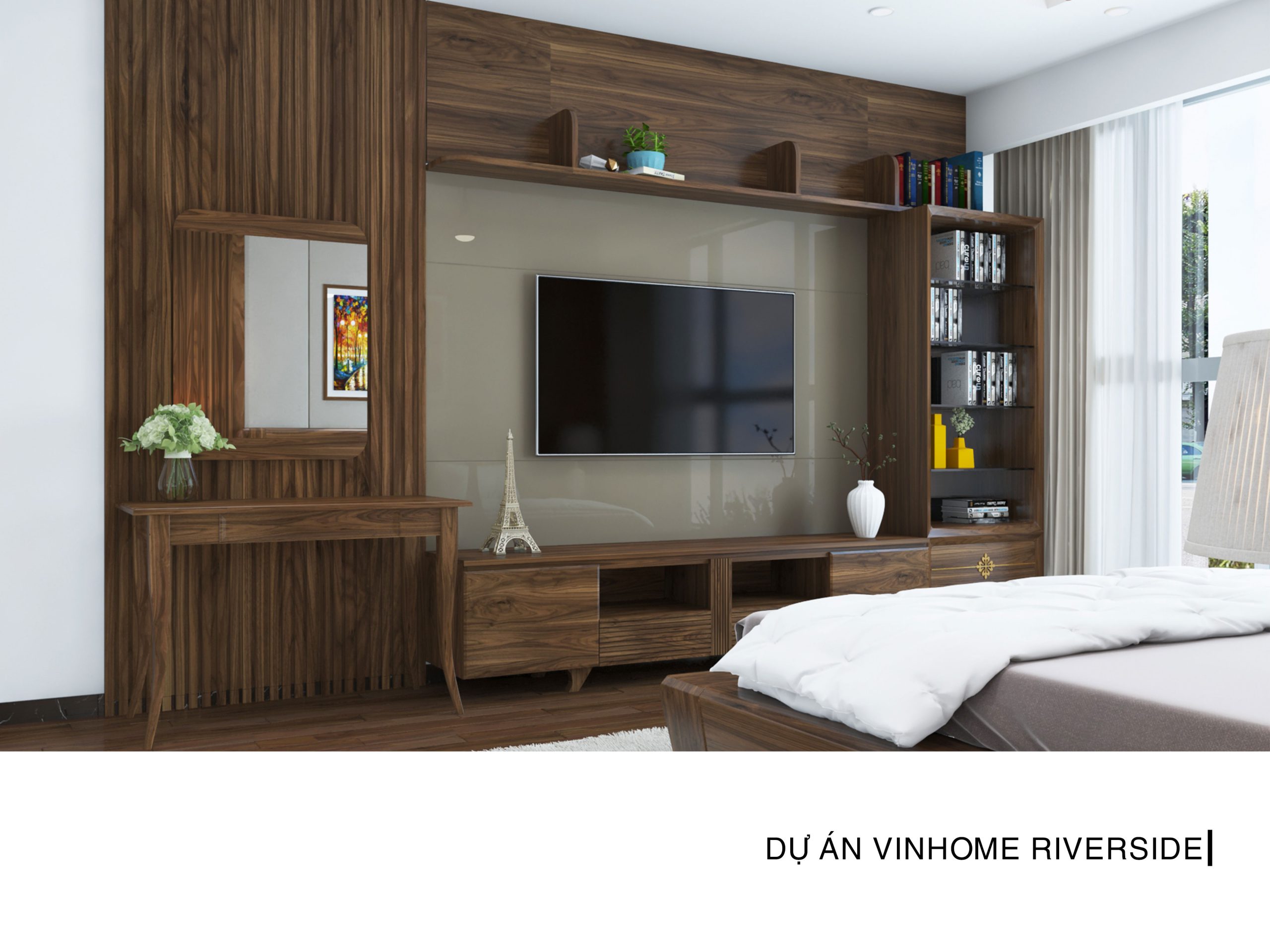 nội thất phòng ngủ Vinhomes Riverside