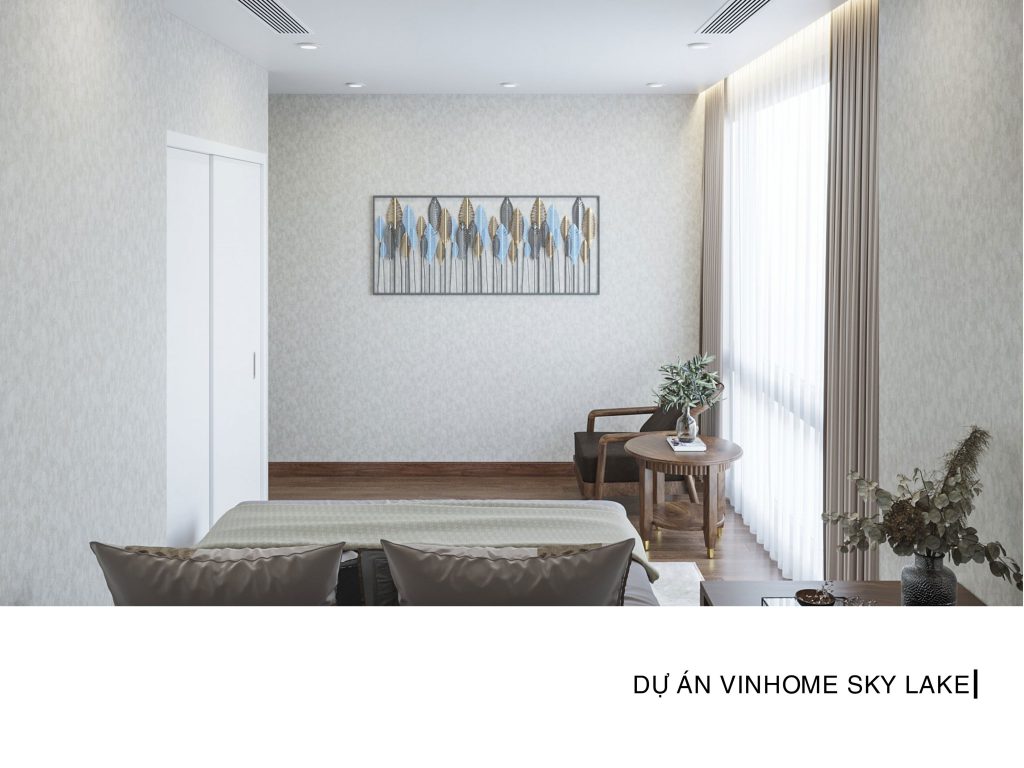 thiết kế nội thất phòng ngủ Vinhome Skylake