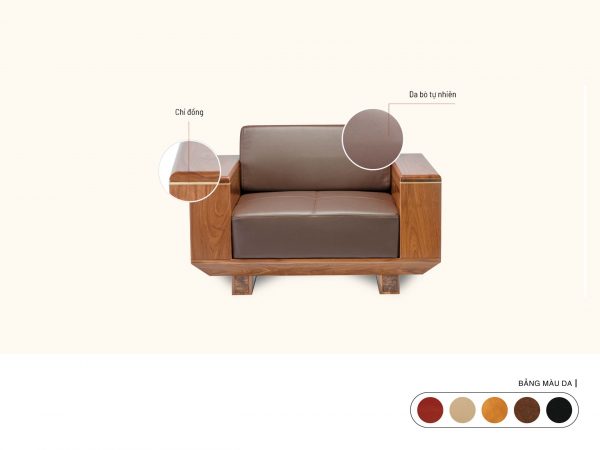 Sofa gỗ óc chó D'Noble 311