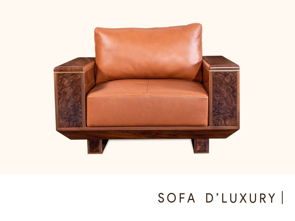 Sofa gỗ óc chó D'luxury 321