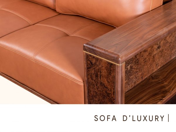 Sofa gỗ óc chó D'luxury 321
