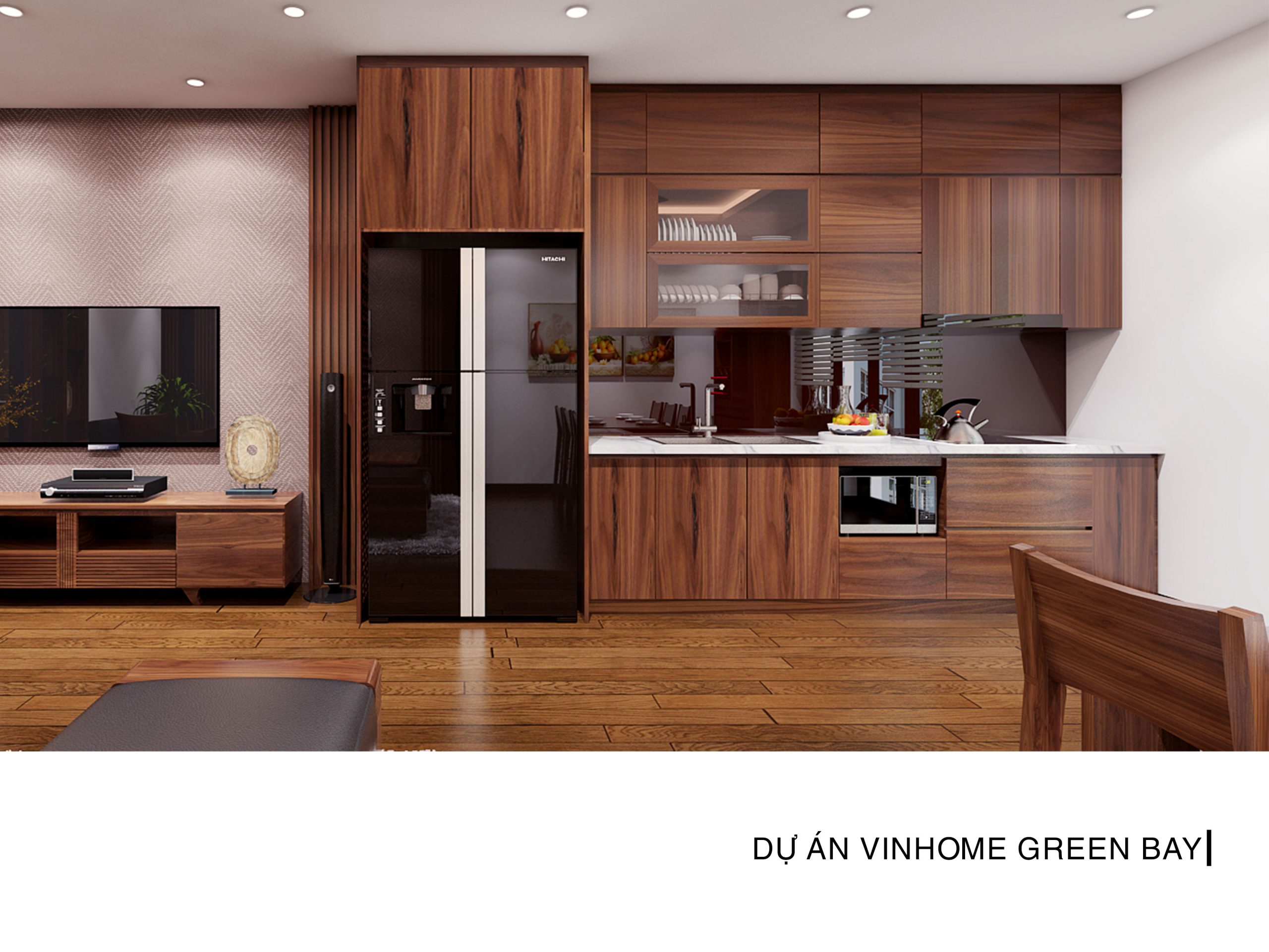 thiết kế nội thất phòng ăn Vinhome Green Bay