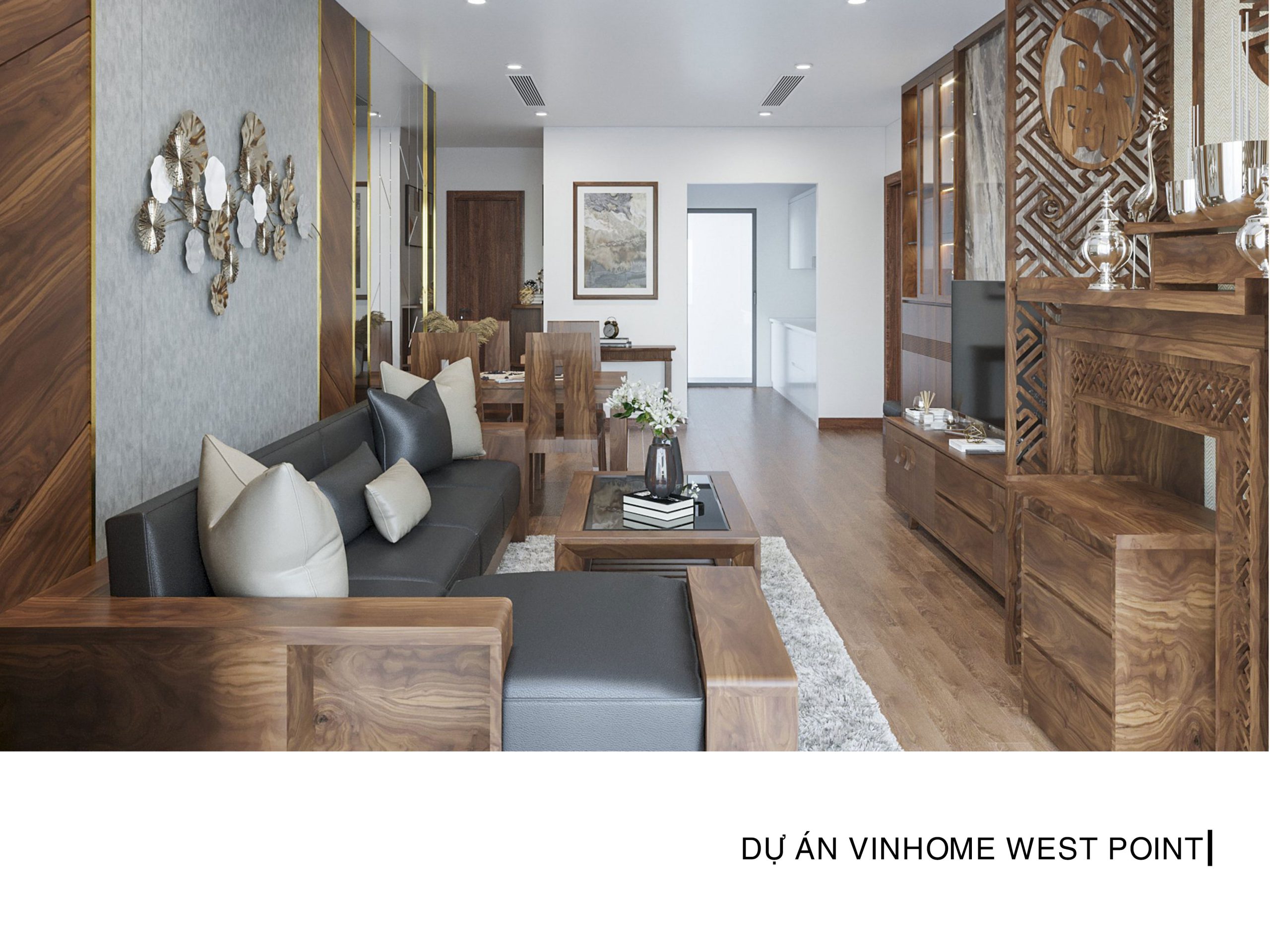 thiết kế nội thất phòng khách Vinhomes West Point