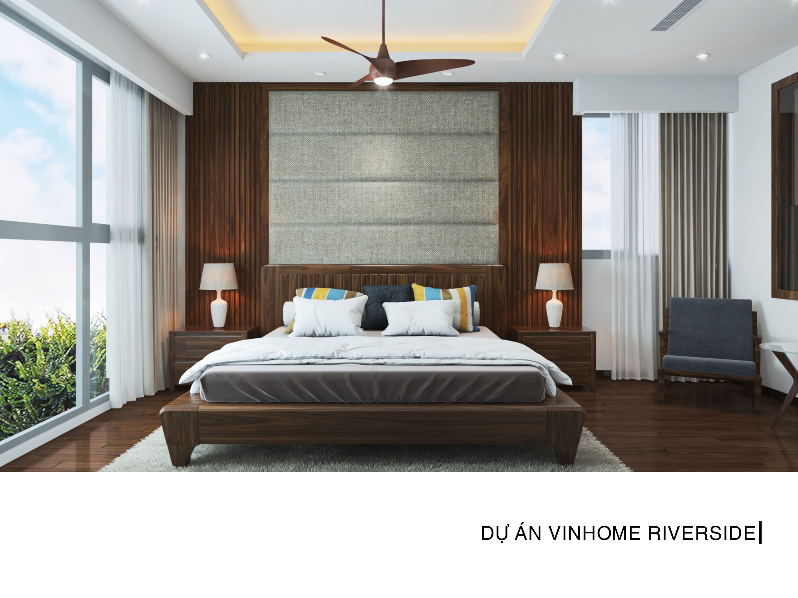 nội thất phòng ngủ Vinhomes Riverside