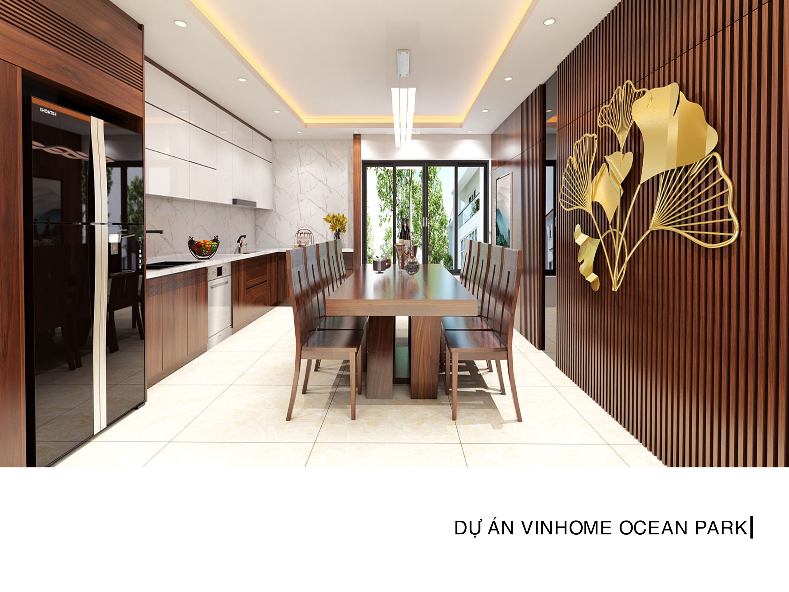 Thiết kế nội thất phòng ăn Vinhomes Ocean Park